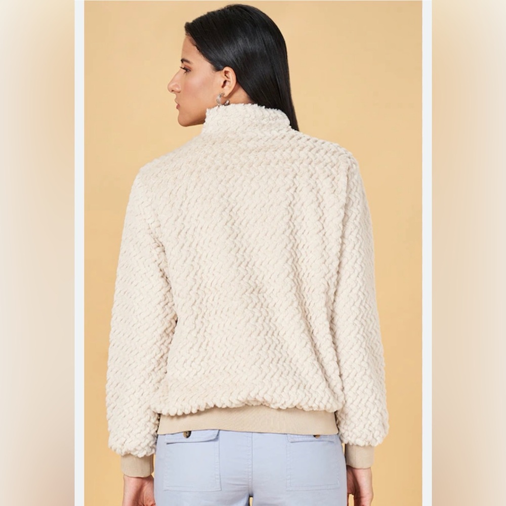 NWT Abercrombie & Fitch Off-White Teddy Jacket